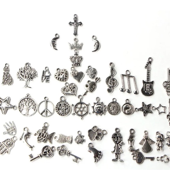 Lots Wholesale Bulk Tibetan Silver Mix Charms Beads Pendants Jewelry Making DIY - Picture 7 of 9
